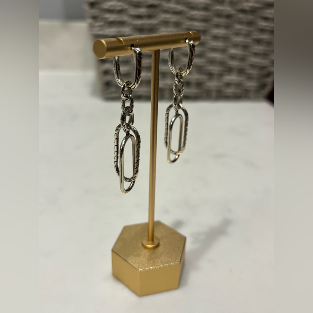 John Hardy Sliver Dangle Earrings